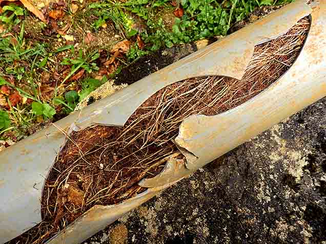 Roots in a Boston Sewer Line